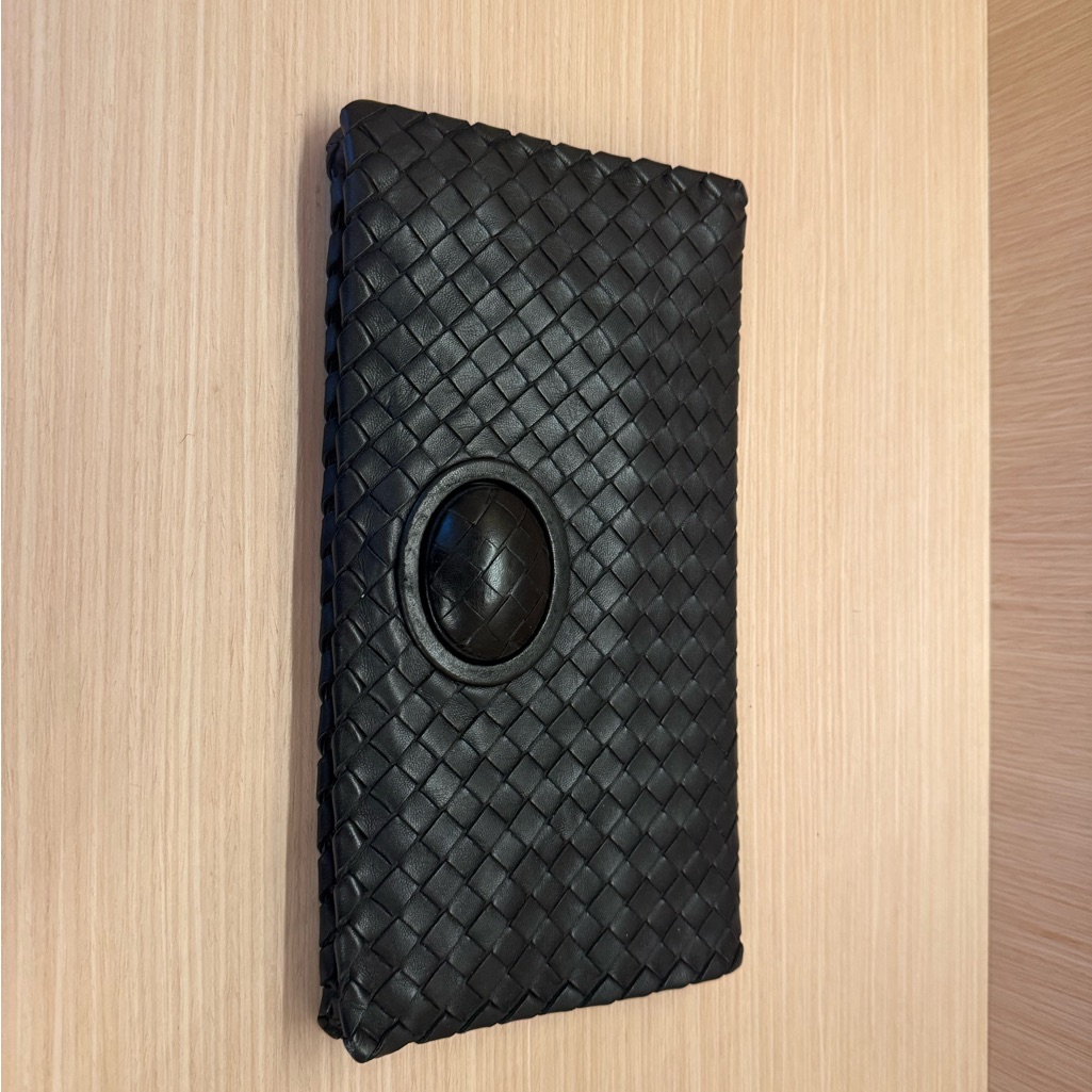 Bottega Veneta Black Woven Clutch